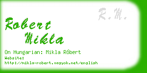 robert mikla business card