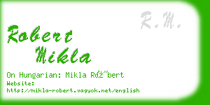 robert mikla business card